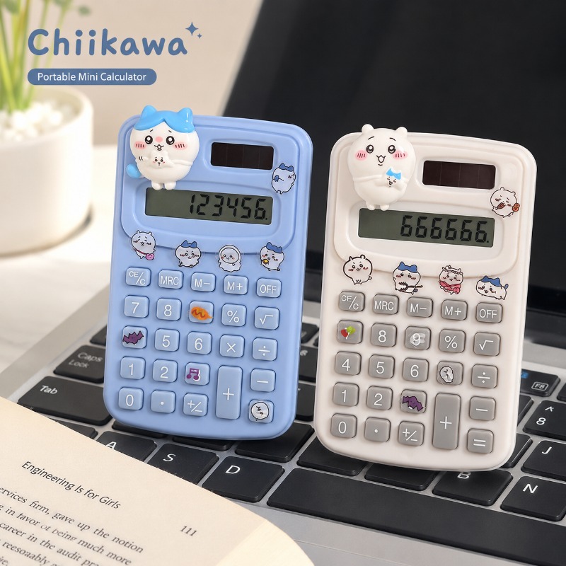 Scientific Calculator For Secondary School - Kawaii Chiikawa draagbare mini-rekenmachine met stickers
