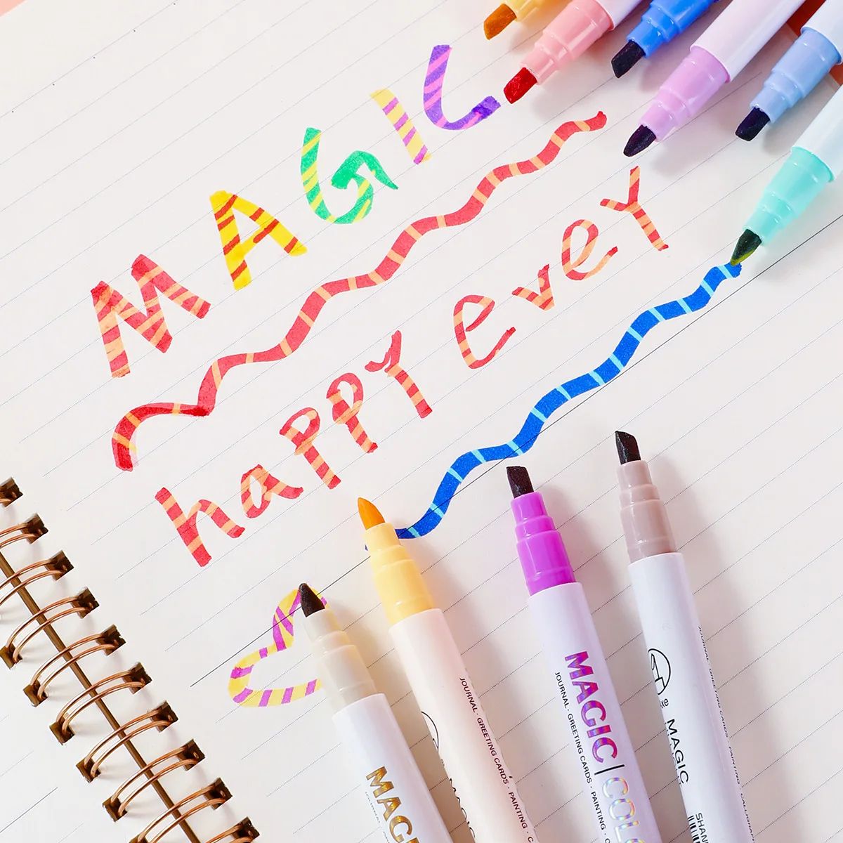 Dubbelzijdige magische kleurve - Pastel Highlighter Set Double Ended recensie en prijs