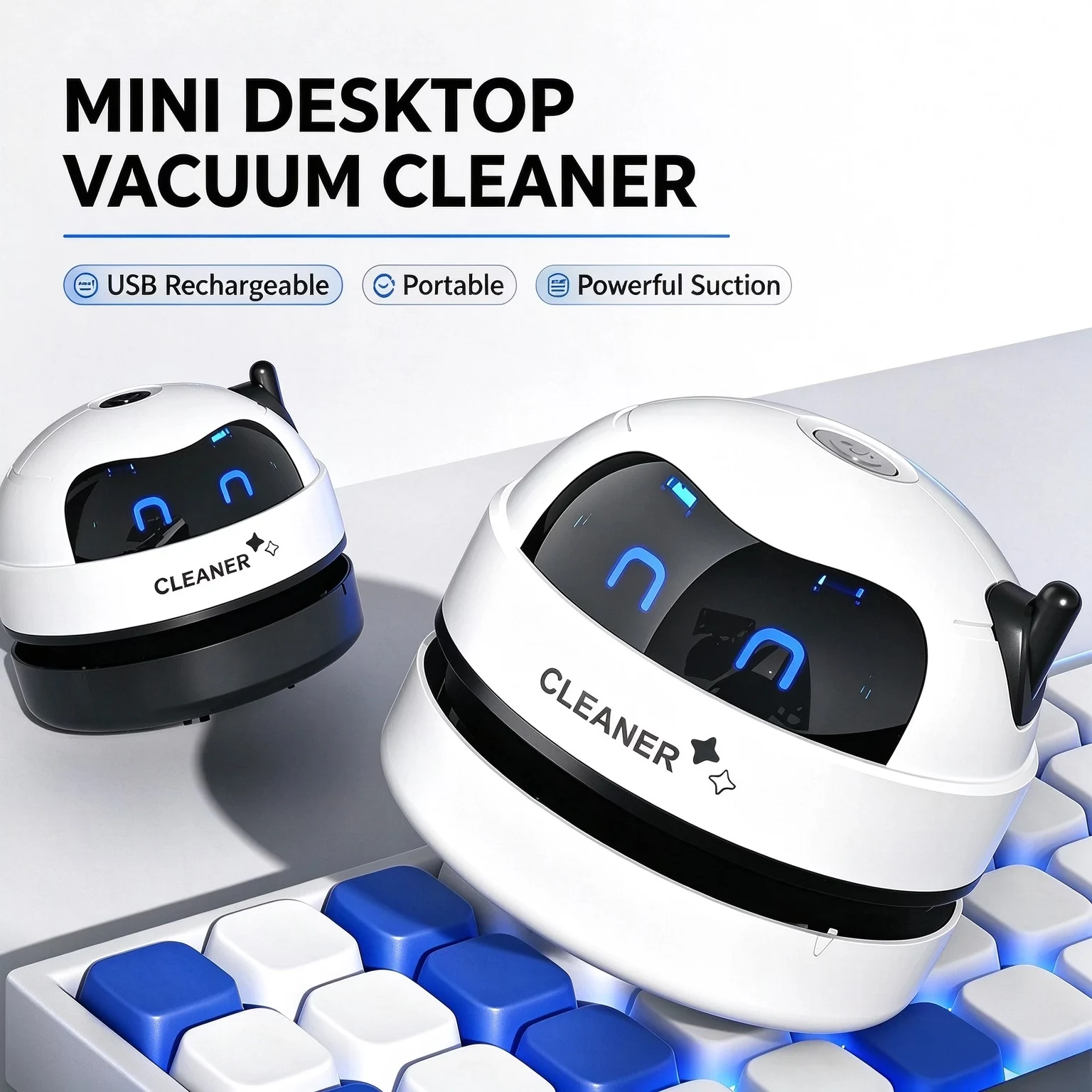 Draagbare mini-stofzuiger voor - Mini Desktop Vacuum Cleaner For Eraser Dust recensie en prijs